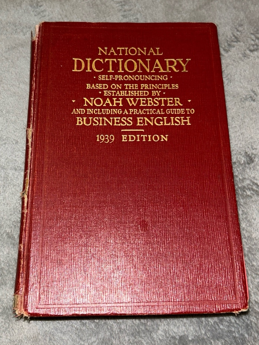 National Dictionary Of The English Language Est By Noah Webster, 1939, HC